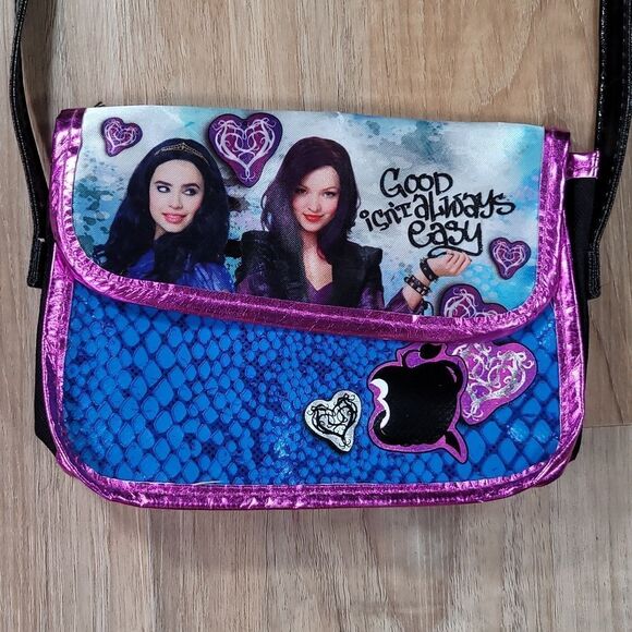 💜Disney Descendants Black "Good Isn't Always Easy" Lightweight Purse - Picture 2 of 7